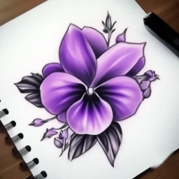 february birth flower tattoo