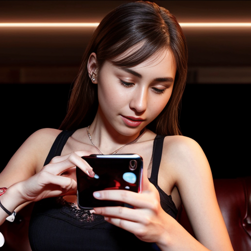 Goretzka play game on apple phone and Vanessa play game on apple phone at the nightclub 