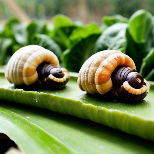 Wow! the snails really like eating cabbages.