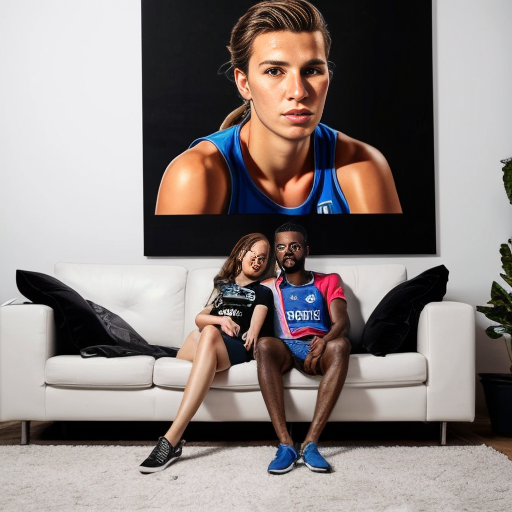 Goretzka and Vanessa at they chilling in the house 