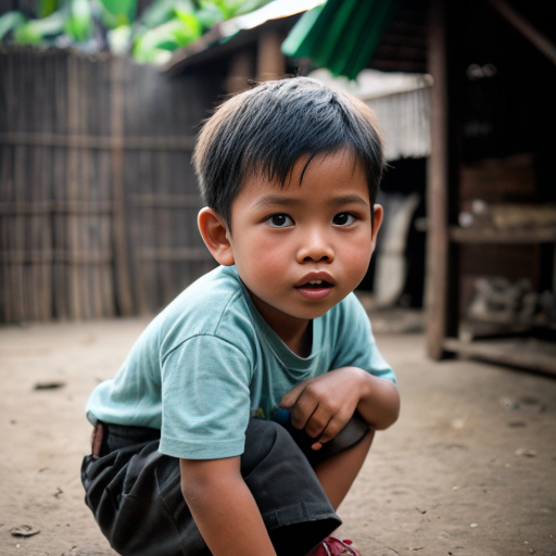Little boy bertelanjang dada 