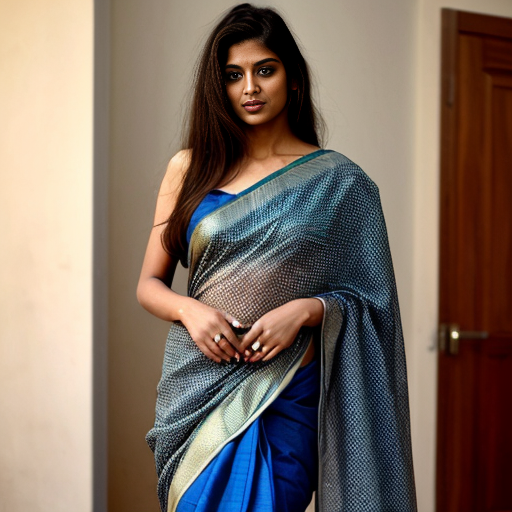 A sexy woman wearing a sari