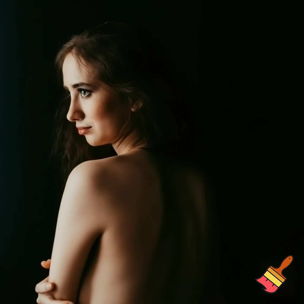 20lerinde bir kadın sırtı bize dönük bir şekilde dursun ve tamamen çıplak olsun ve ve götü tamamen görünsün