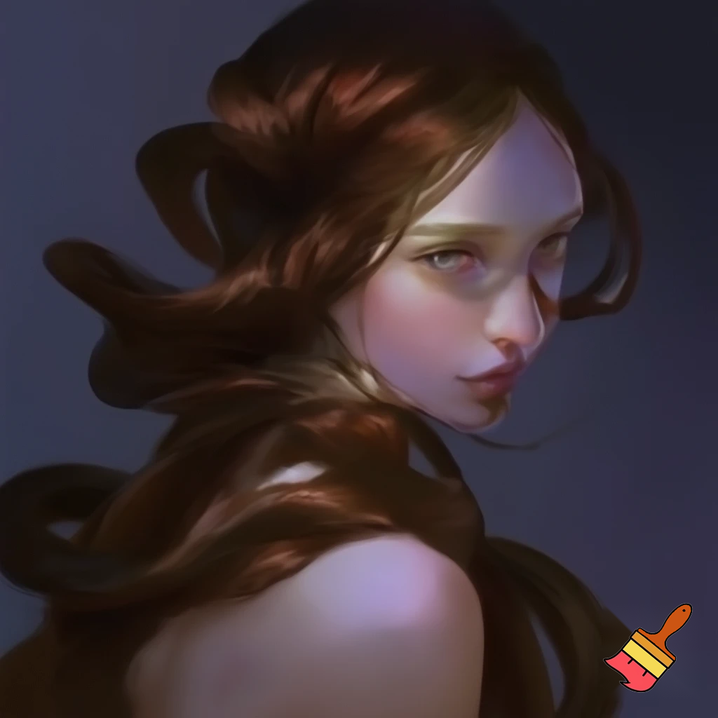 girl bound by her long hair