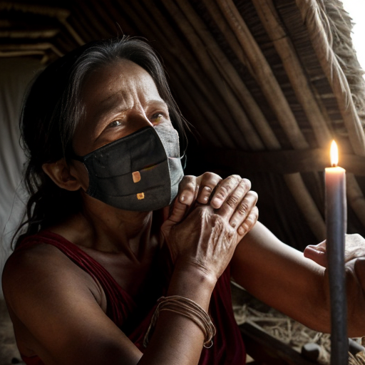 Her mother, Yura, had hidden her in the root cellar beneath their hut, wrapping her in damp cloth to mask her scent. It was a desperate act, born not of rebellion, but of love. She knew the price. She had known it since she was a child herself.
As the sun struck the altar’s peak, the elders emerged from the jungle, silent and skeletal, their bone masks glinting in the dying light. They did not speak. They did not search. They simply turned to Yura.
She did not run.
She stepped forward, arms raised, wrists bare.
But the elders did not stop at her.
They took her sister. Her cousin. Her niece.
Four women, bound together at the altar, arms stretched, wrists strung high. A chain of blood and defiance.
And then, from the jungle, came the sound.
Not a roar.
A breath.
A low, seismic exhale that made the trees bow and the villagers fall to their knees.
Kong had come.
But not for worship.
For judgment.