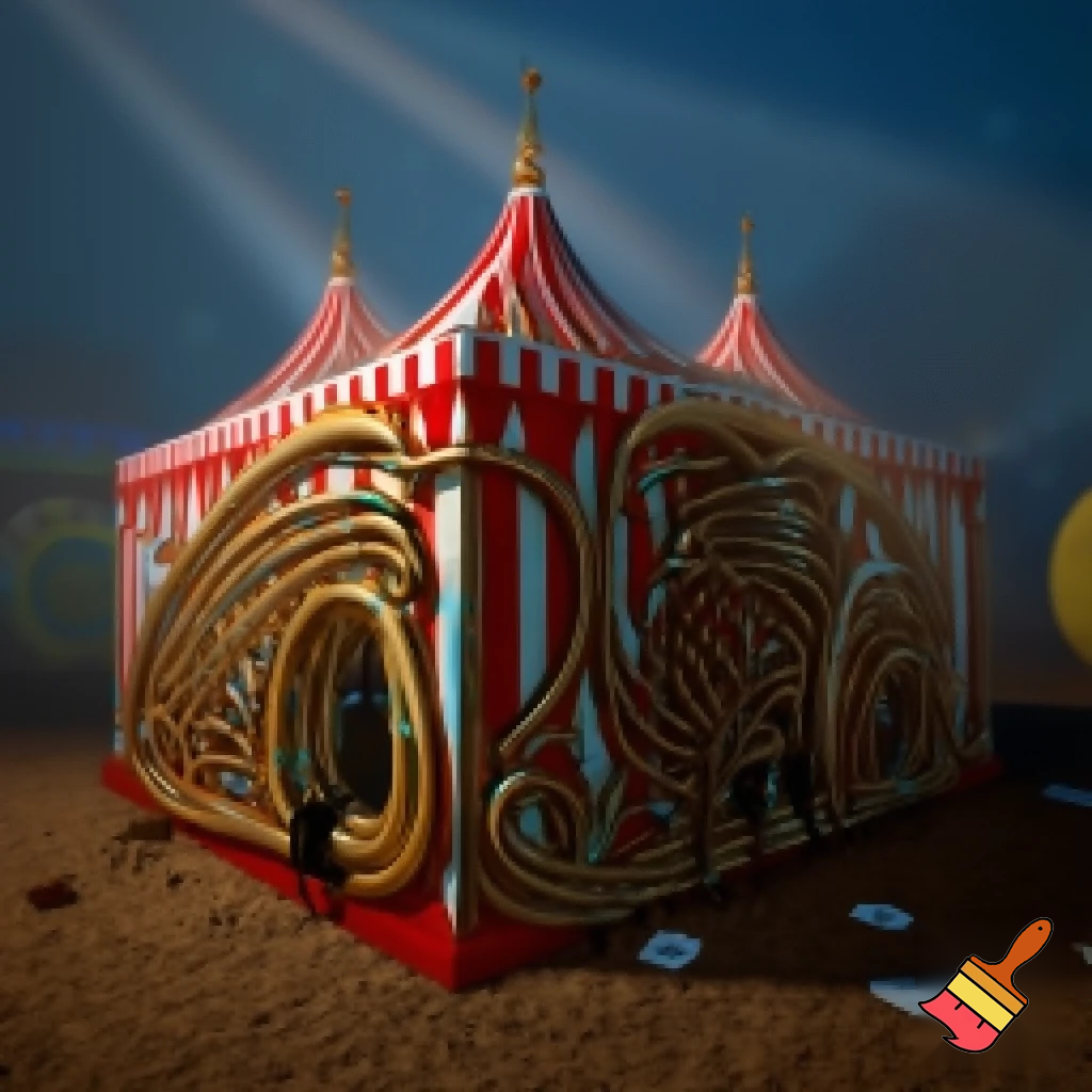 A circus tent circus tent magic maze house