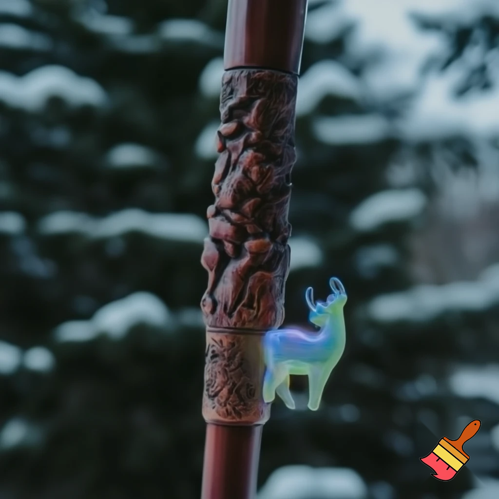 Russian Santa Claus walking stick with with t reindeers magic walking stick a plastic plastic