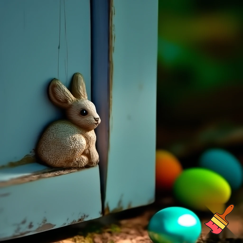 Easter bunny secret door