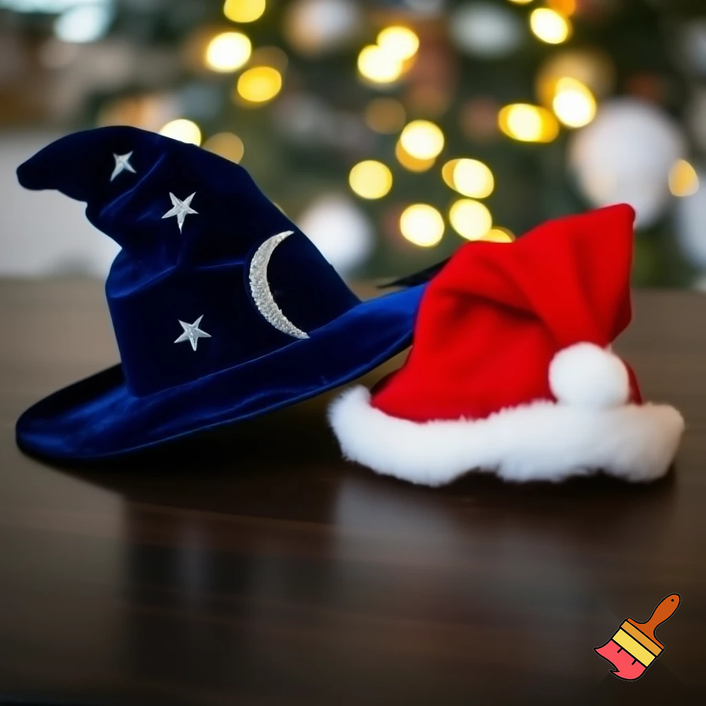 Wizard hat Christmas hat read
