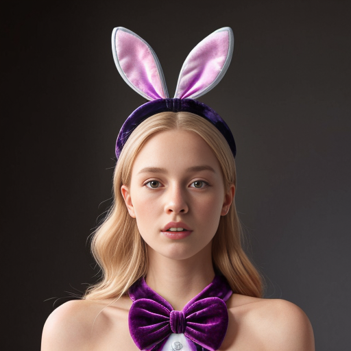 Easter bunny top hat headband Lala colour purple velvet top hat headband top hat
