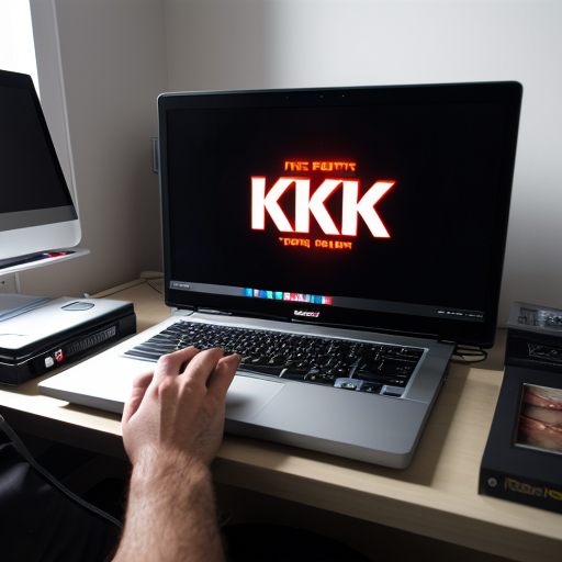 erstelle ein bild wo ein Computer zu sehen ist das soll Ki darstellen und es soll eine Falsche Information anzeigen

