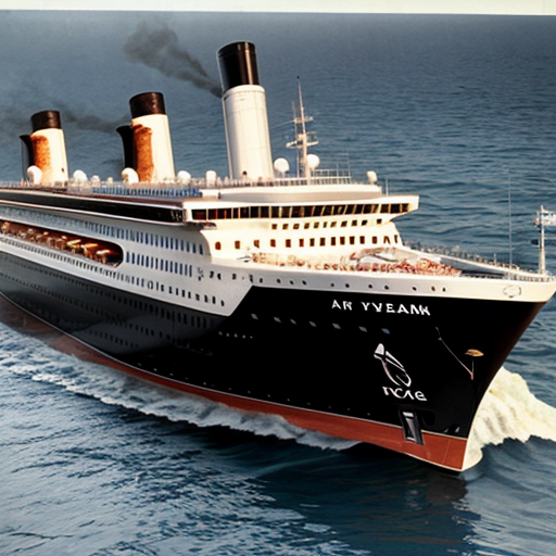 Small 1900s ocean liner