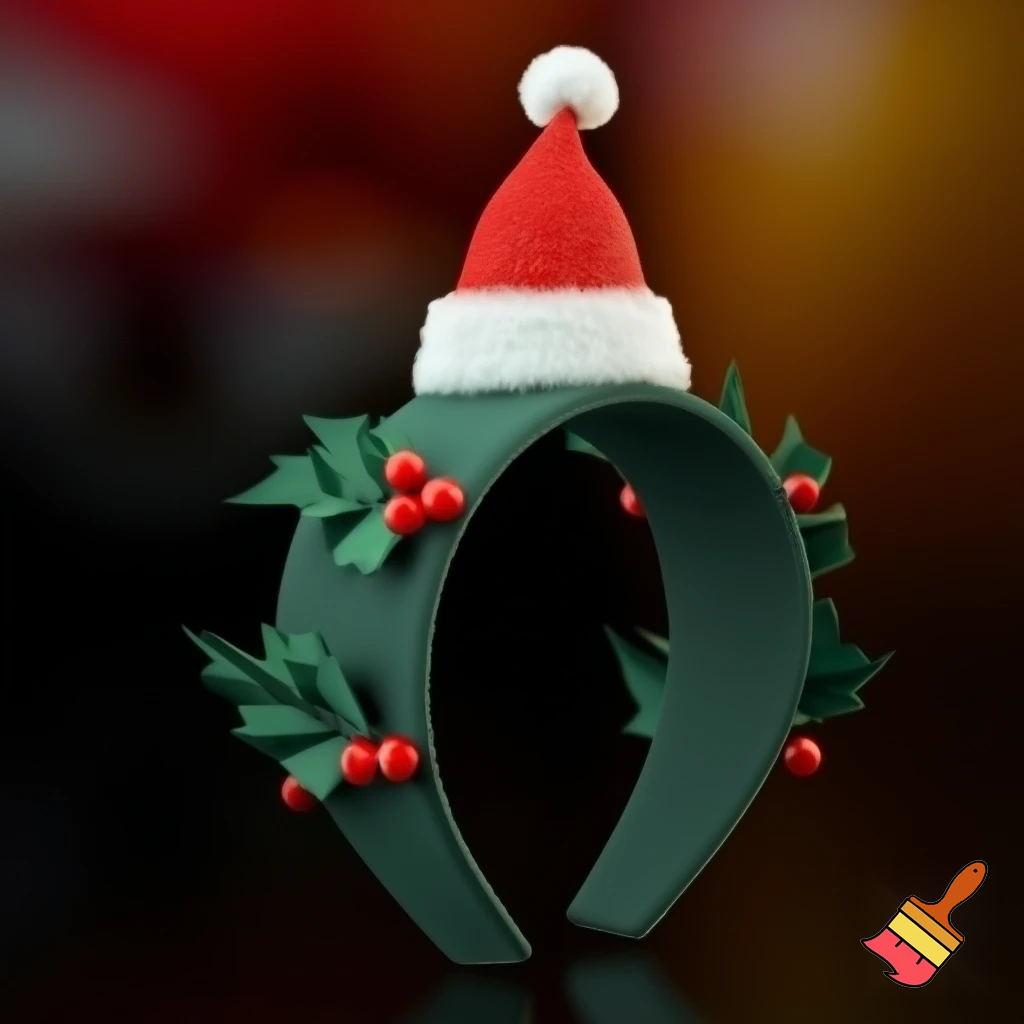 Christmas headband with a Santa Claus hat