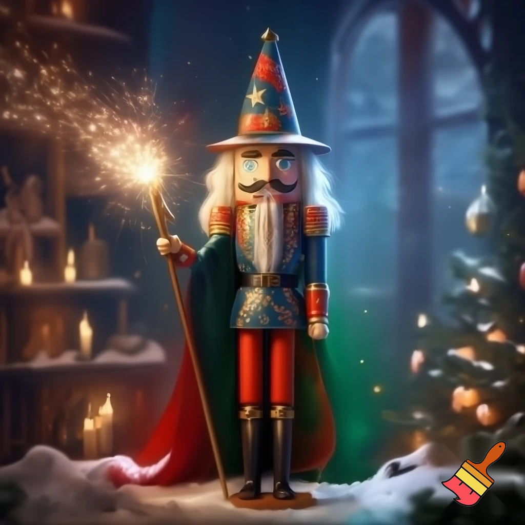 Santa Claus Nutcracker wizard nutcracker📿💫🌟✨⭐️ a wizard hat our Christmas hat