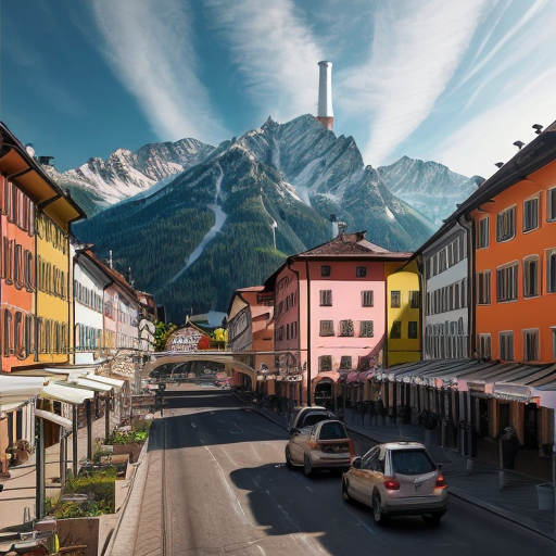 Hey Craion, bitte generiere mir ein wunderschönes bild um zu sehen wie tirol im jahr 2050 aussehen wird. man soll kraftwerke sehen und alles moterne häuser, selbsfahrende verkehrsmittel wäre auch keine schlechte idee. bitte zaubere was sehr schönes zusammen, da es einen preis zu gewinnen gibt. bleibe jedoch ein wenig realistisch aber lasse deiner kreativität freiem lauf. danke
