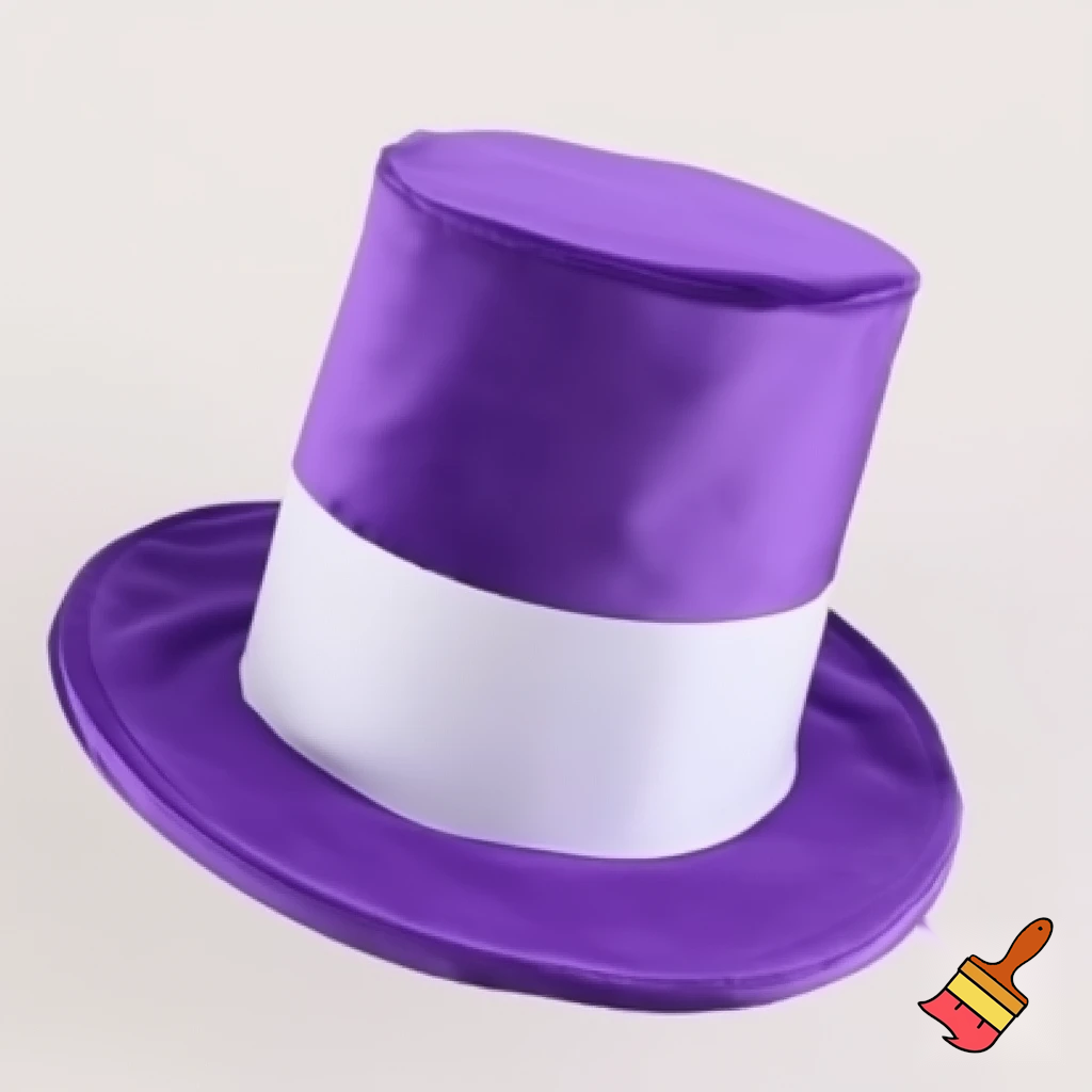 Purple and white top hat Easter bunny headband top hat