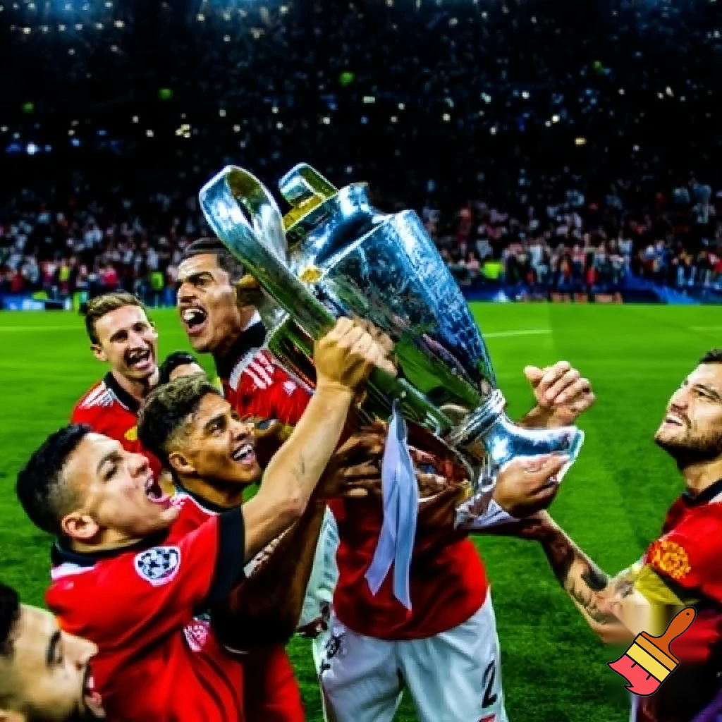 manchester utd lifting the champions league