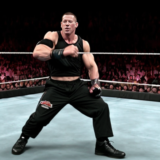 John Cena from wwe fighting Stephan Hawking