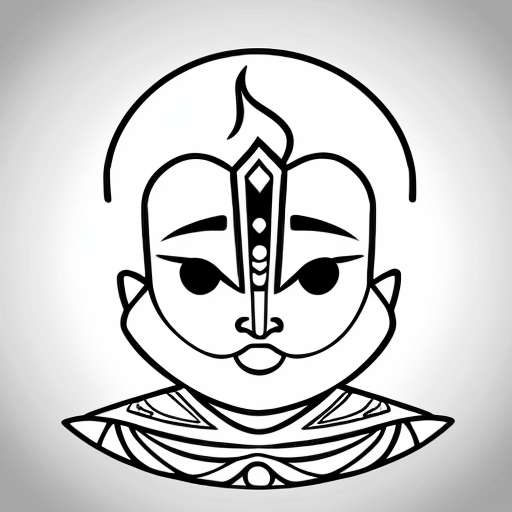 Simple krishna drawing 