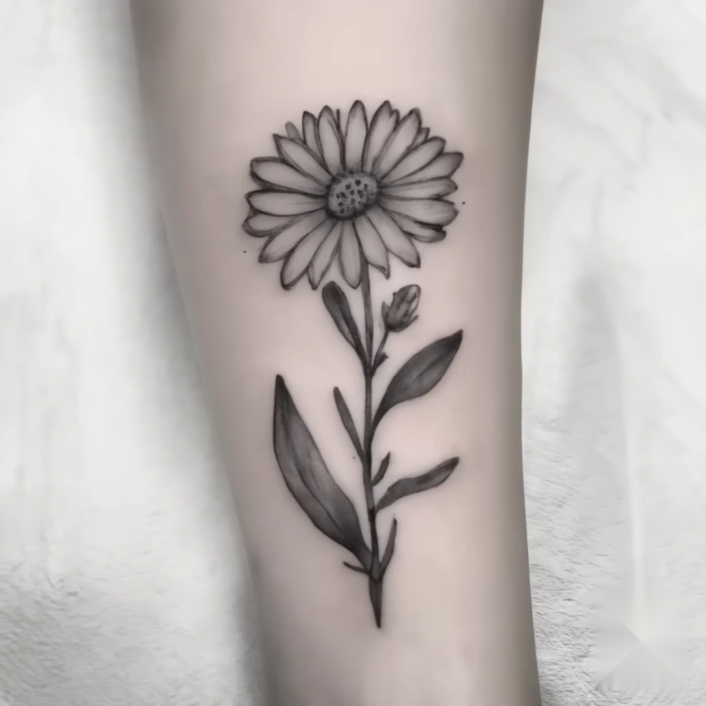 september birth flower tattoo