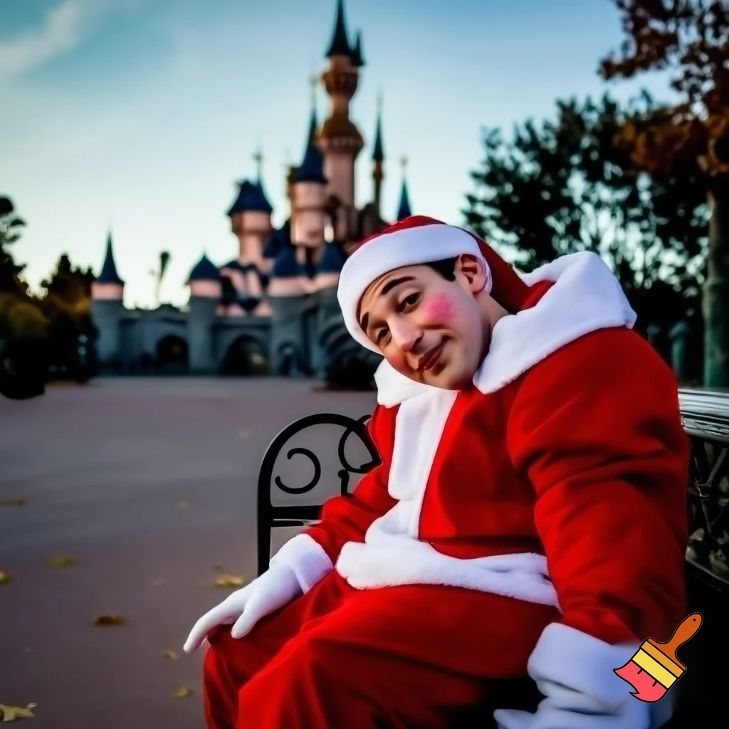 Paris Disneyland Santa Claus, Paris Disney Pee-wee Santa Claus Pennwell sleeping beauty