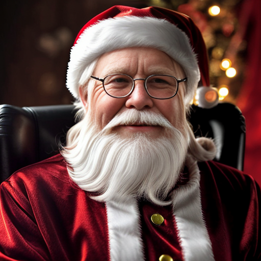 Santa Claus, a chair