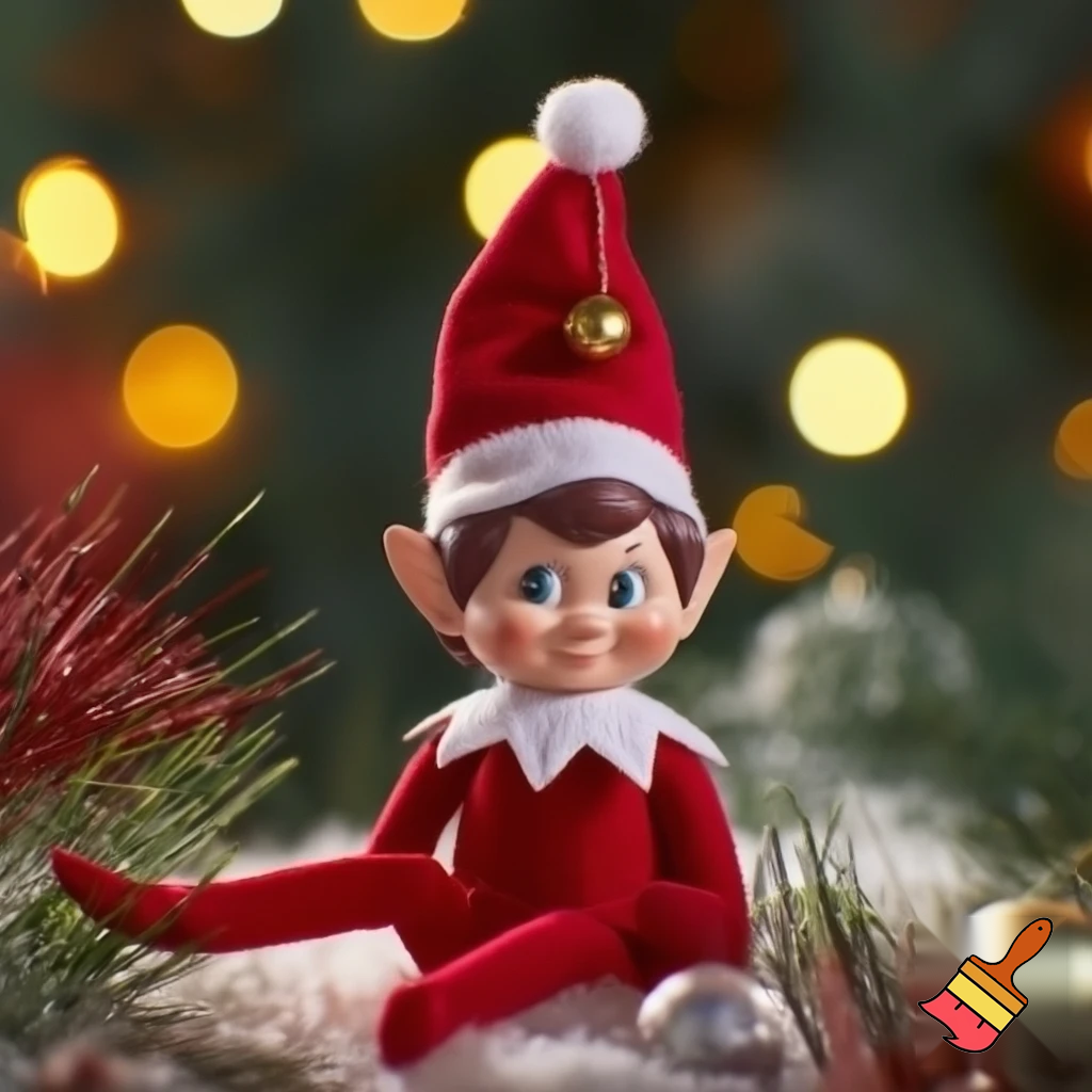 Christmas velvet hat elf on the shelf