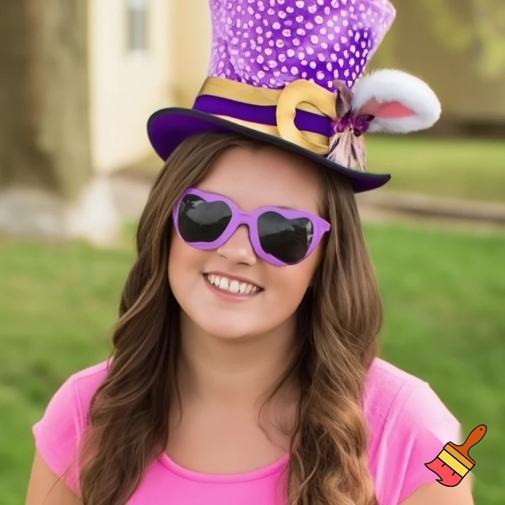 Easter bunny top hat, Easter balcony headband, purple and gold headband top hat