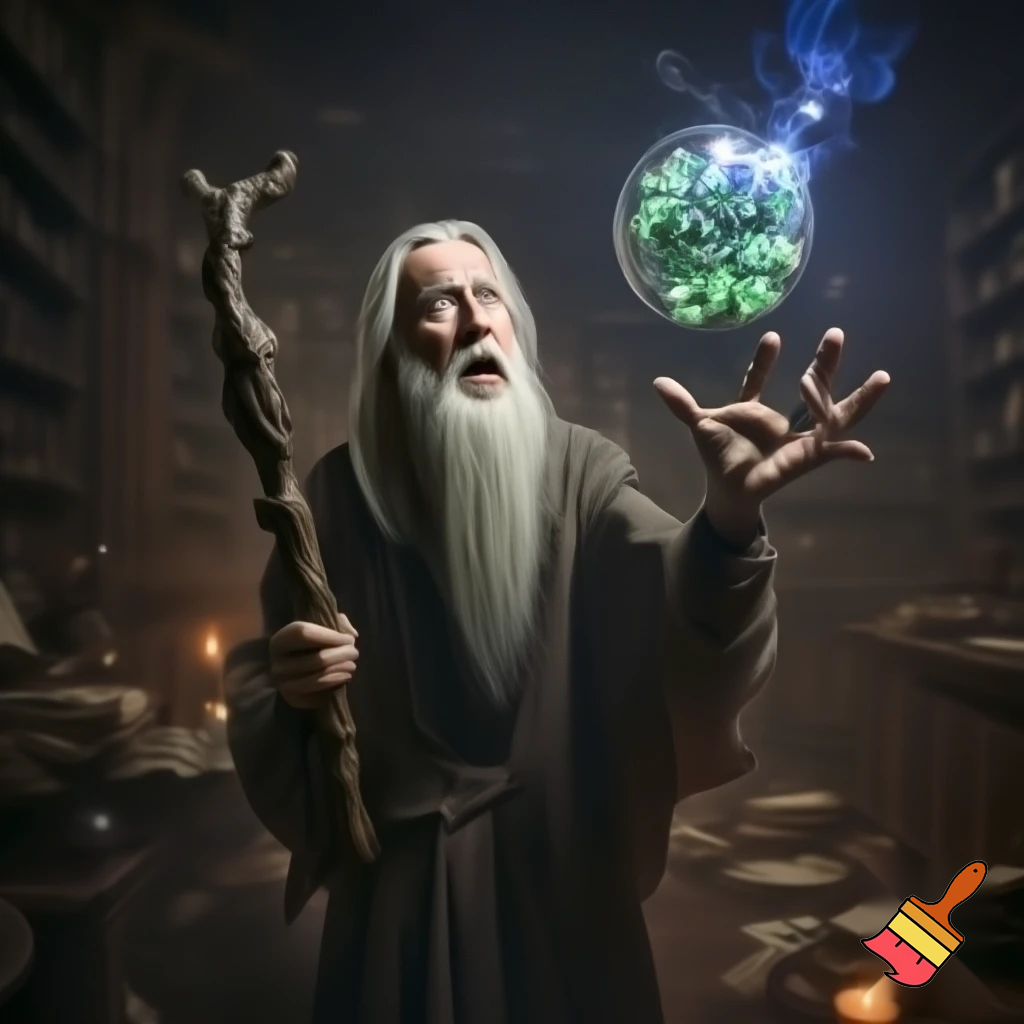 Magic mistake with the magic ball walking stick