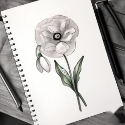 january birth flower tattoo