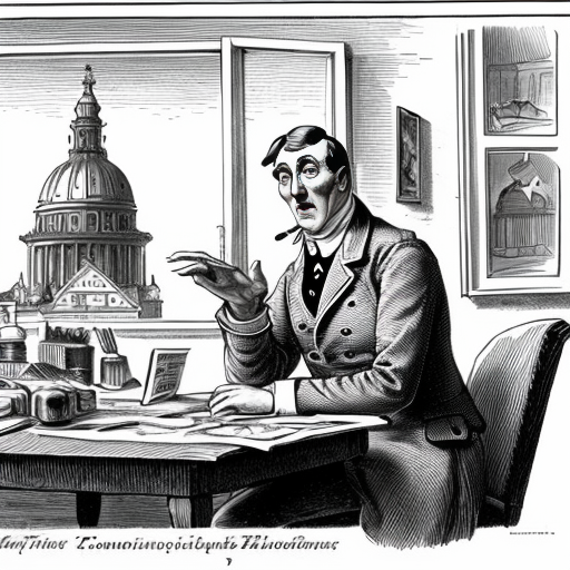 Hazme una viñeta del s. XIX satírica del imperio Alemán.
