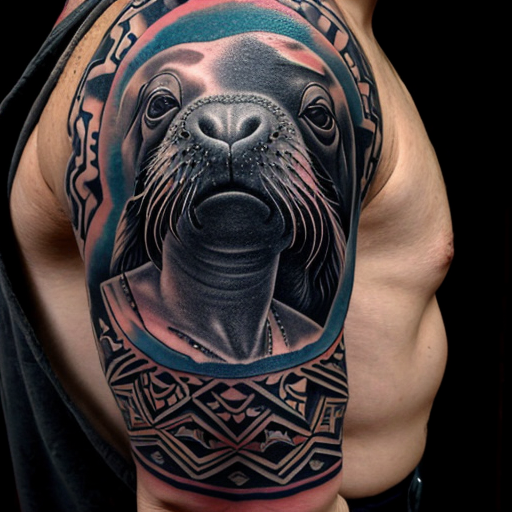 Warlock walrus with tribal tattoos 