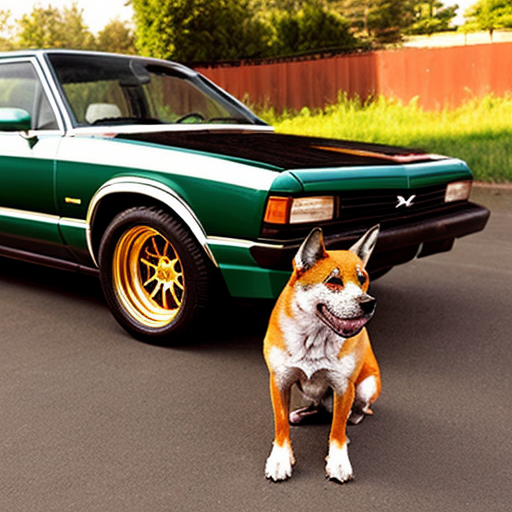 Make a dog with a fox body and make the dog outside and make it realistic