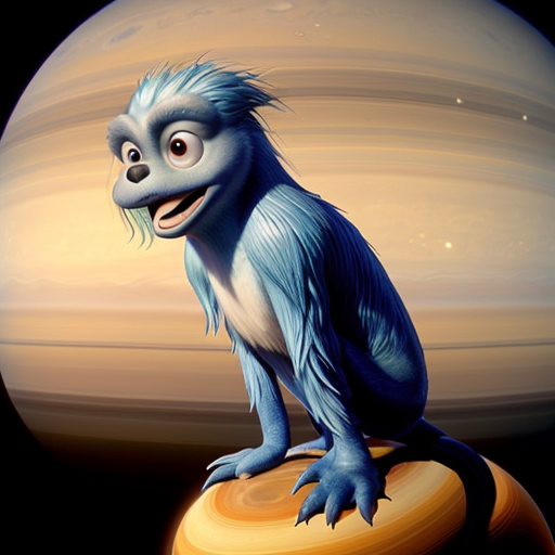 make a blue lorax that is on saturn
