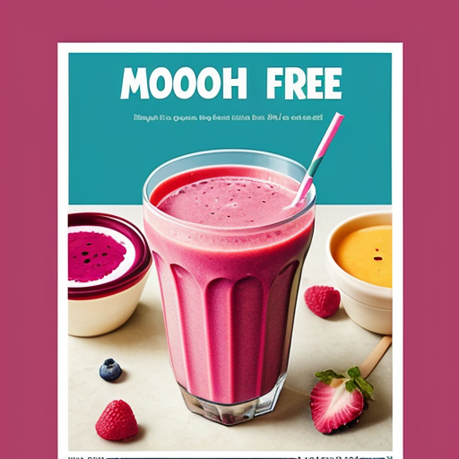 poster advertising a free sample of a pink smoothie by innocent