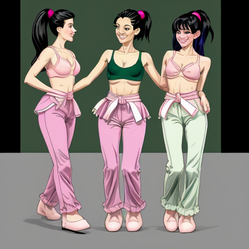 90's disney's 2d aladdin style comic black background and panels of 
Panel 1 The marching black haired ponytail women with green skin,green harem pants pink bra and pink sash and pink curved slippers sway their hips every time they kept marching. 
Panel 2 As the black haired ponytail women with green skin,green harem pants pink bra and pink sash and pink curved slippers march and dance, they swell up, until there's no more room and the black haired ponytail women with green skin,green harem pants pink bra and pink sash and pink curved slippers are unable to dance and march any further. 
Panel 3 the black haired ponytail women with green skin,green harem pants pink bra and pink sash and pink curved slippers, and they even continue to swell up. 
Panel 4 The black haired ponytail women with green skin,green harem pants pink bra and pink sash and pink curved slippers increasing body size occupies all the remaining space around them. 
Panel 5 A few of the marching and dancing black haired ponytail woman with green skin,green harem pants pink bra and pink sash and pink curved slippers squash the others when they grow larger. 
Panel 6 Regardless,all the black haired ponytail women with green skin,green harem pants pink bra and pink sash and pink curved slippers continue to dance and march. 
panel 7 Then constraint of space goes over the limit and the black haired ponytail women with green skin,green harem pants pink bra and pink sash and pink curved slippers explode.  