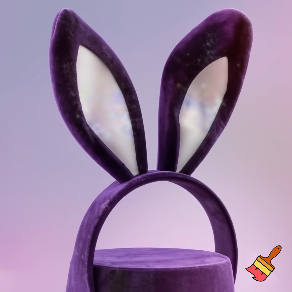 Easter bunny headband velvet Easter bunny, bunny ears, purple and white bunny velvet headband Easter bunny ear top hat ear headband