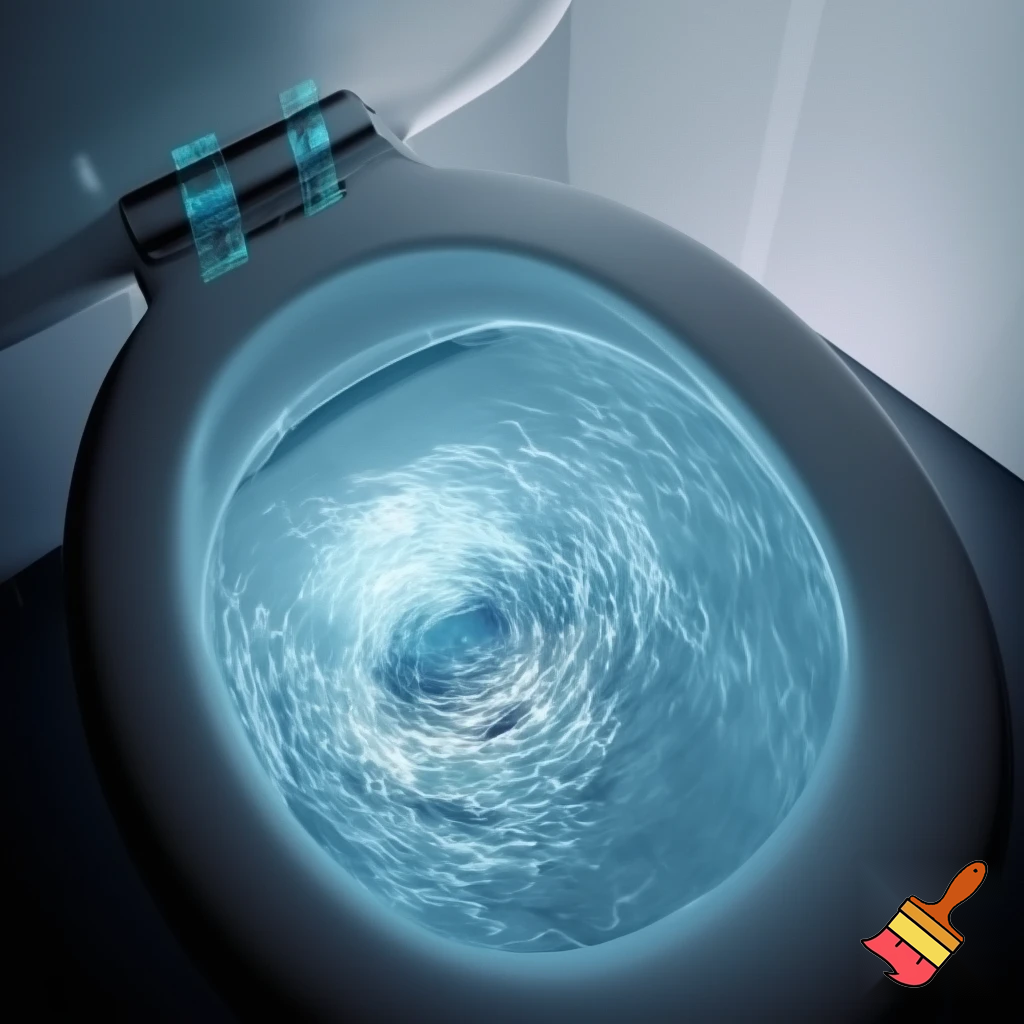 please press flush button until everything flushes 
with a toilet
