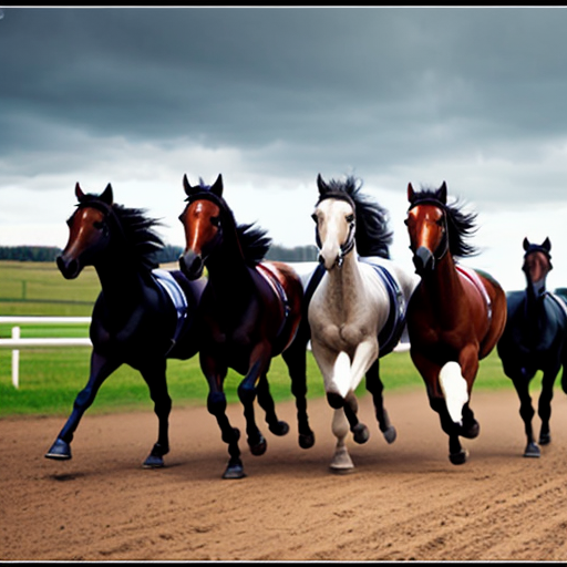 生成一副八马飞奔图