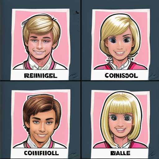 planche de bande dessinée humoristique en 6 cases (grille 3x2), style BD colorée, décor : parking d’un lycée, personnages récurrents : une fille blonde confiante style Barbie (queue de cheval, vêtements roses) et un garçon blond style Ken (veste de lycée).

Case 1 : voiture décapotable rose en panne avec fumée, Ken retrousse ses manches avec confiance devant le moteur, Barbie lève un sourcil sceptique.

Case 2 : Barbie pointe le garçon du doigt comme une prof qui corrige une erreur, Ken regarde autour de lui confus.

Case 3 : Barbie explique quelque chose calmement, Ken a une petite bulle au-dessus de sa tête avec un cerveau et des engrenages qui bug.

Case 4 : Ken essaie de réparer le moteur et fait tomber des pièces, beaucoup de fumée, moment comique chaotique, Barbie met des gants de mécanicien.

Case 5 : Barbie répare le moteur facilement, la voiture redémarre, Ken la regarde avec surprise.

Case 6 : la voiture fonctionne, Barbie sourit fièrement bras croisés, Ken se gratte la tête gêné.

style bande dessinée moderne, couleurs vives, expressions exagérées, bulles de dialogue vides, lignes propres, ambiance humoristique scolaire