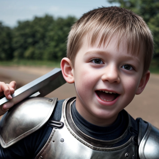 Little kid who is dumb and in armor

