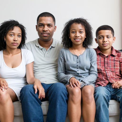 family of five without a wife black family