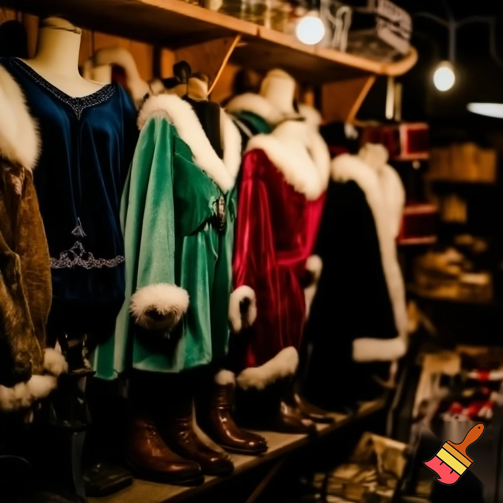 Clothes in the special room Santa Claus in the special room Santa Claus room