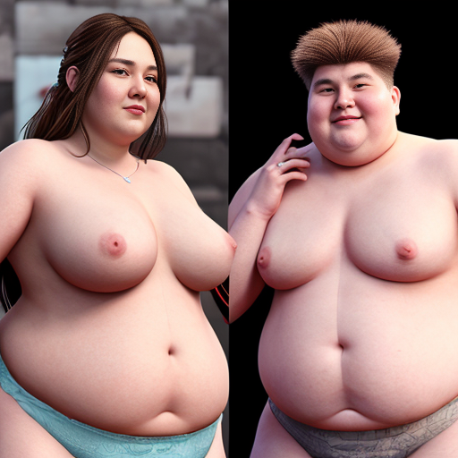 guy with abs marrying  a fat women with chubby cheeks