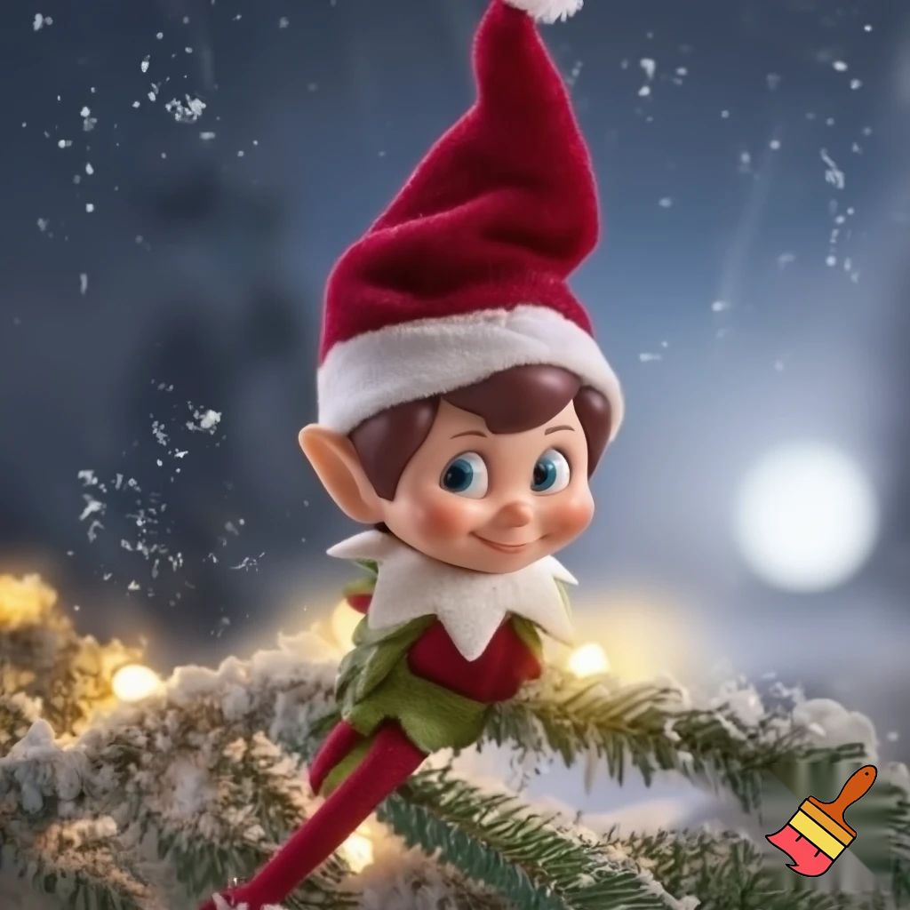 Elf on the shelf, Santa Claus hat velvet