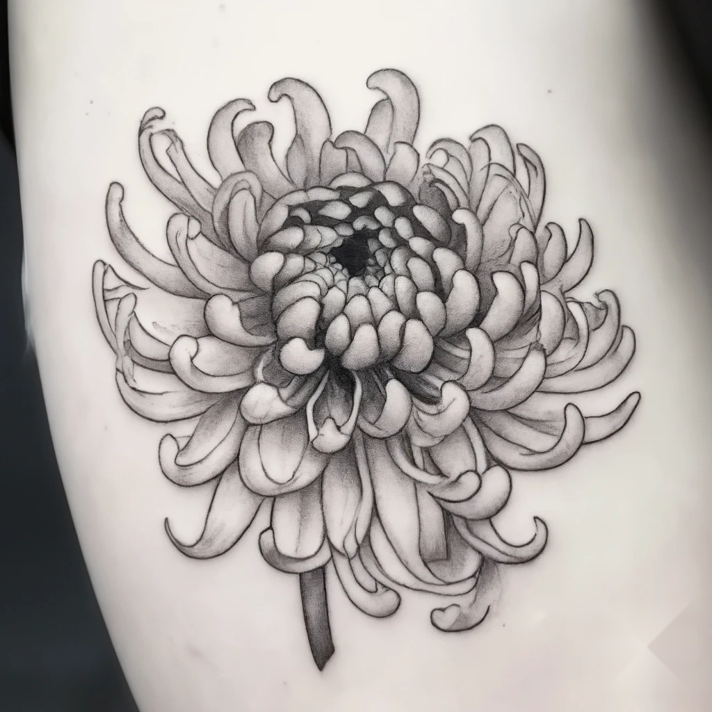 november birth flower tattoo