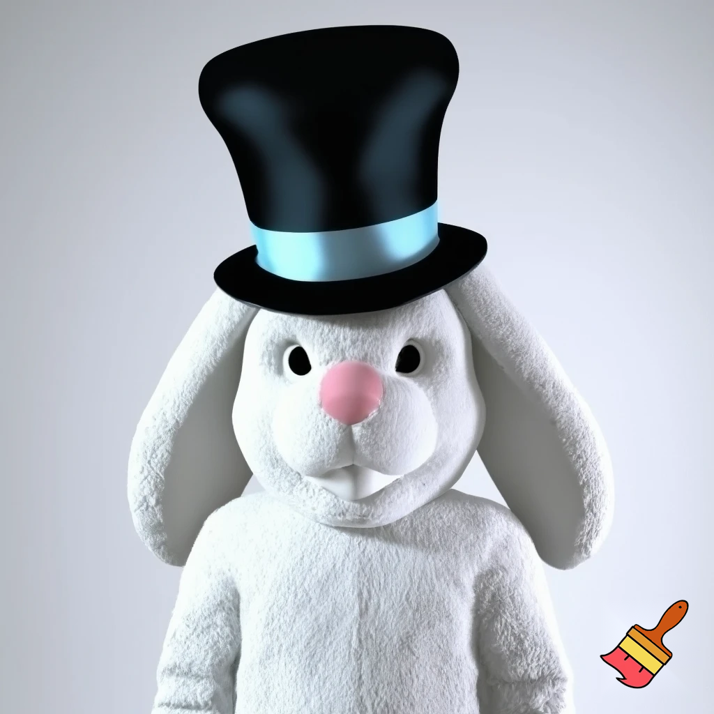 Easter bunny mascot costume top hat mascot costume