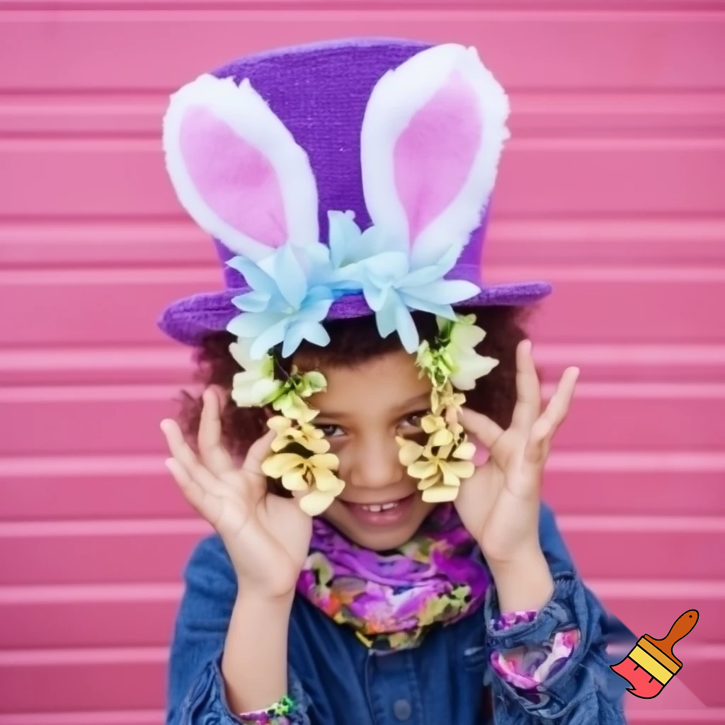Top hat headband, Easter top hat headband, purple and white
