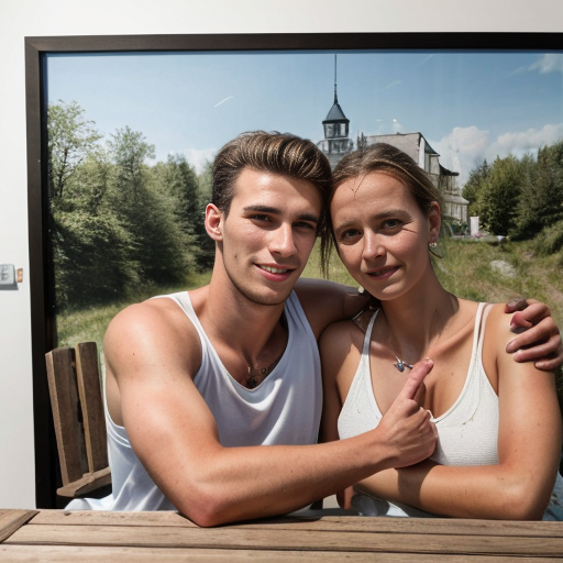 Goretzka and Vanessa at the summer house 