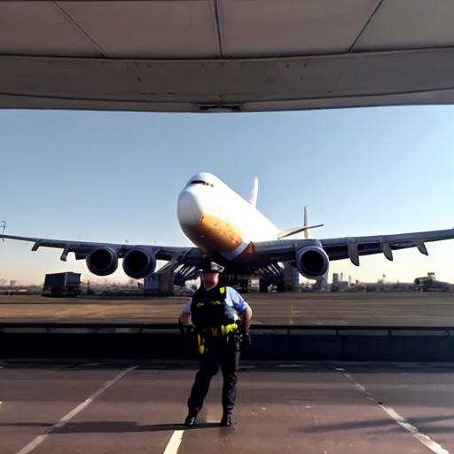 mario on top of a 747 dancing around ignoring the cops orders to get down